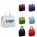 Custom Logo Non-Woven Fast Food Advertising Tote Bag Laminated Takeaway Picnic Bags